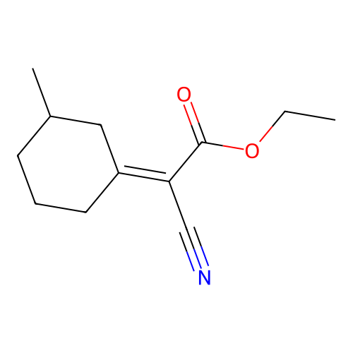 Ethyl 2-cyano-2-(3-methylcyclohexylidene)acetate structure