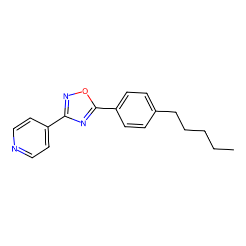 4-[5-(4-Pentylphenyl)-1,2,4-oxadiazol-3-yl]pyridine structure