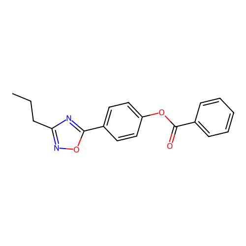 4-(3-Propyl-1,2,4-oxadiazol-5-yl)phenyl benzoate structure