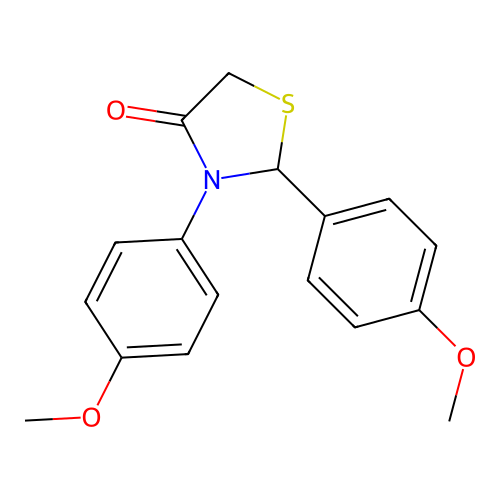 2,3-Bis(4-methoxyphenyl)-1,3-thiazolidin-4-one structure
