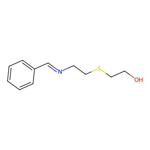 Ethanol, 2-[[2-[(phenylmethylene)amino]ethyl]thio]- structure