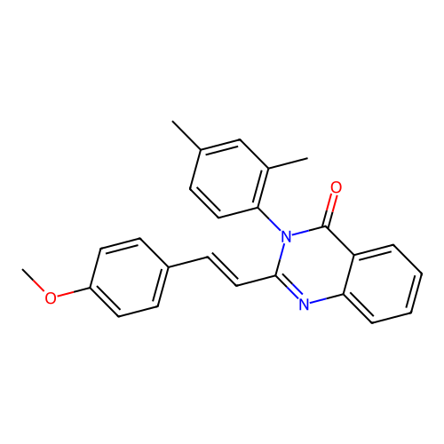 3-(2,4-dimethylphenyl)-2-[(E)-2-(4-methoxyphenyl)ethenyl]quinazolin-4(3H)-one structure
