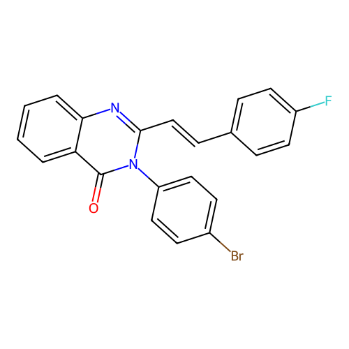 3-(4-bromophenyl)-2-[2-(4-fluorophenyl)vinyl]-4(3H)-quinazolinone structure