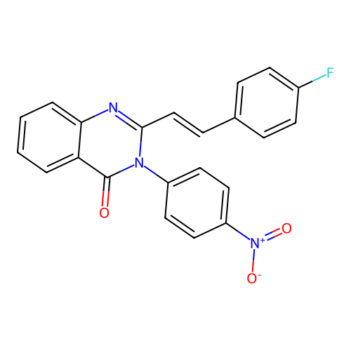 2-[(E)-2-(4-fluorophenyl)ethenyl]-3-(4-nitrophenyl)quinazolin-4-one structure
