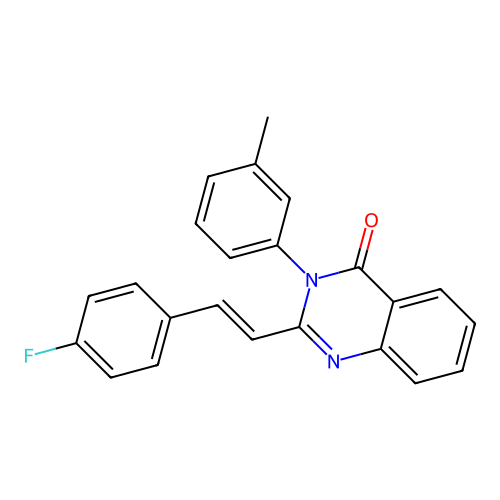 2-[(E)-2-(4-fluorophenyl)ethenyl]-3-(3-methylphenyl)quinazolin-4-one structure