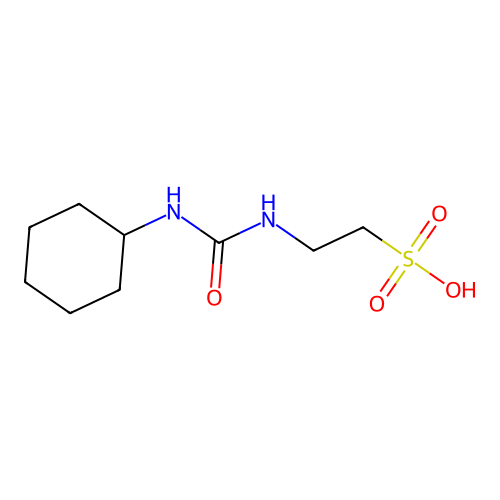 2-[(N-cyclohexylcarbamoyl)amino]ethanesulfonic acid structure