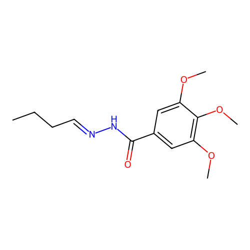 N'-[(1E)-butylidene]-3,4,5-trimethoxybenzohydrazide structure
