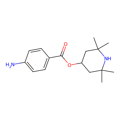 2,2,6,6-Tetramethylpiperidin-4-yl 4-aminobenzoate structure