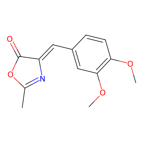 (4Z)-4-[(3,4-dimethoxyphenyl)methylidene]-2-methyl-1,3-oxazol-5-one structure
