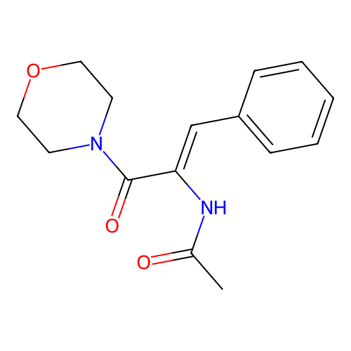 N-[(1Z)-3-(morpholin-4-yl)-3-oxo-1-phenylprop-1-en-2-yl]acetamide structure