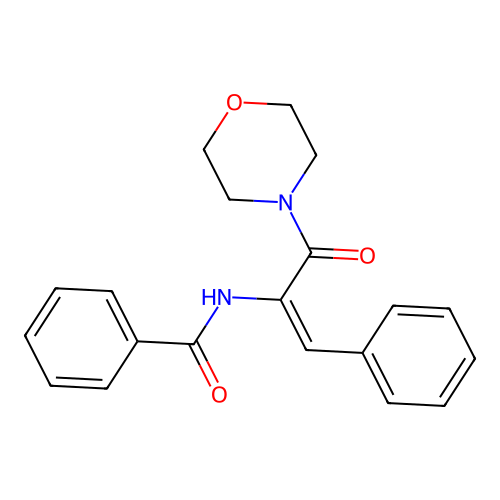 Benzamide, N-(1-(4-morpholinylcarbonyl)-2-phenylethenyl)-, (E)- structure
