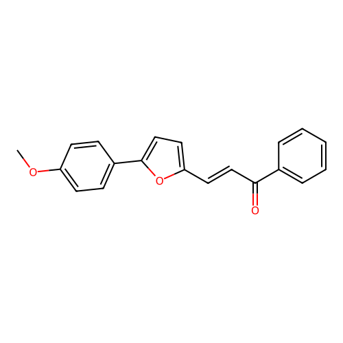 (E)-3-(5-(4-methoxyphenyl)furan-2-yl)-1-phenylprop-2-en-1-one structure