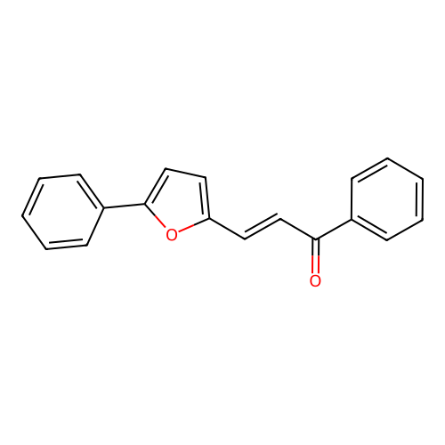 1-Phenyl-3-(5-phenyl-furan-2-yl)-propenone structure