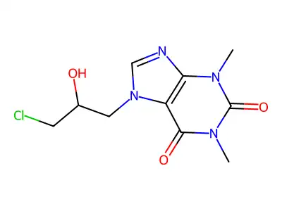 7-(3-Chloro-2-hydroxypropyl)-1,3-dimethylpurine-2,6-dione structure