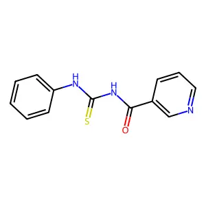 N-(phenylcarbamothioyl)pyridine-3-carboxamide structure