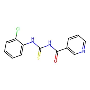 N-[(2-chlorophenyl)carbamothioyl]pyridine-3-carboxamide structure