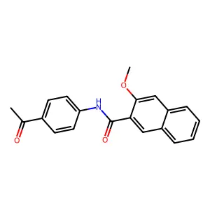 N-(4-acetylphenyl)-3-methoxy-2-naphthamide structure