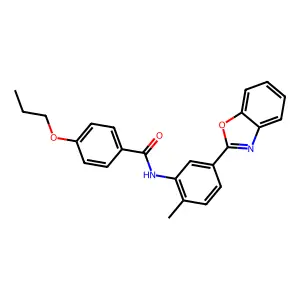 N-[5-(1,3-benzoxazol-2-yl)-2-methylphenyl]-4-propoxybenzamide structure