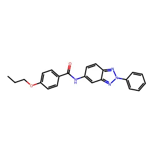 N-(2-phenylbenzotriazol-5-yl)-4-propoxybenzamide structure