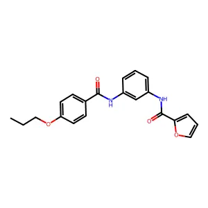 N-[3-[(4-propoxybenzoyl)amino]phenyl]furan-2-carboxamide structure