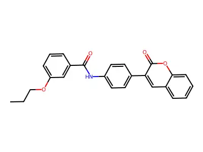 N-[4-(2-oxochromen-3-yl)phenyl]-3-propoxybenzamide structure