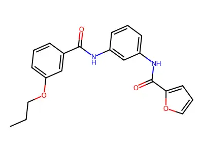 N-[3-[(3-propoxybenzoyl)amino]phenyl]furan-2-carboxamide structure