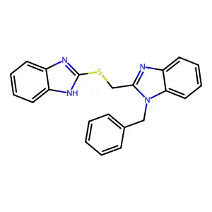 2-(1H-benzimidazol-2-ylsulfanylmethyl)-1-benzylbenzimidazole structure