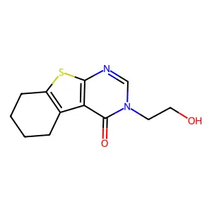 3-(2-hydroxyethyl)-5,6,7,8-tetrahydro[1]benzothieno[2,3-d]pyrimidin-4(3H)-one structure