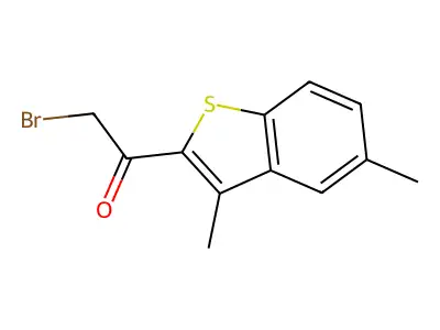 2-Bromo-1-(3,5-dimethyl-1-benzothiophen-2-yl)-1-ethanone structure