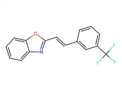 2-[2-[3-(Trifluoromethyl)phenyl]ethenyl]-1,3-benzoxazole structure