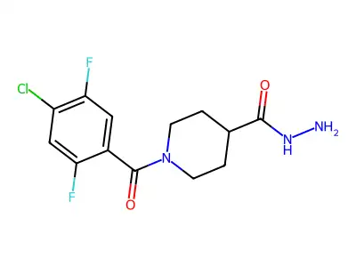 1-(4-Chloro-2,5-difluorobenzoyl)piperidine-4-carbohydrazide structure