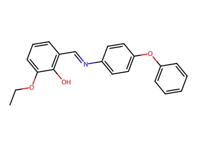 2-ethoxy-6-{(E)-[(4-phenoxyphenyl)imino]methyl}phenol structure