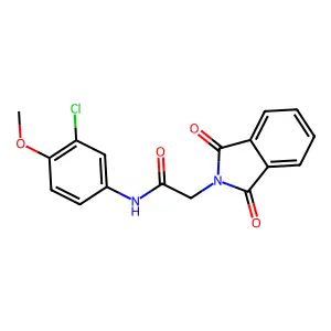 N-(3-chloro-4-methoxyphenyl)-2-(1,3-dioxo-1,3-dihydro-2H-isoindol-2-yl)acetamide structure