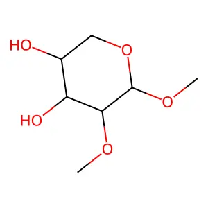 Methyl 2-O-methylpentopyranoside structure