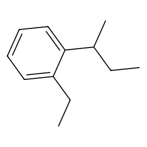 Benzene, 1-ethyl-2-(1-methylpropyl) structure