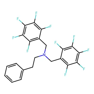 Benzeneethanamine, N,N-bis[(pentafluorophenyl)methyl]- structure