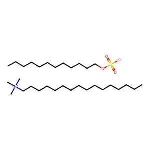 1-Hexadecanaminium, N,N,N-trimethyl-, dodecyl sulfate (1:1) structure