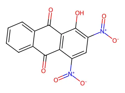 1-Hydroxy-2,4-dinitroanthracene-9,10-dione structure