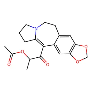 1-Oxo-1-(5,8,9,10-tetrahydro-2H,6H-[1,3]dioxolo[4,5-h]pyrrolo[2,1-b][3]benzazepin-11-yl)propan-2-yl acetate structure