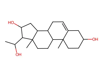 5-Pregnen-3|A,16|A,20|A-triol structure