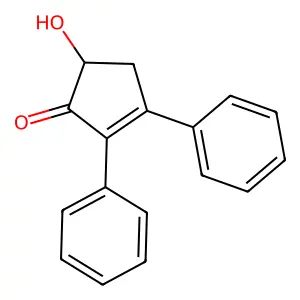 5-Hydroxy-2,3-diphenylcyclopent-2-en-1-one structure