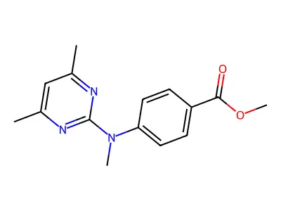 Methyl 4-[(4,6-dimethyl-2-pyrimidinyl)methylamino]benzoate structure