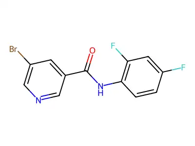 5-bromo-N-(2,4-difluorophenyl)pyridine-3-carboxamide structure