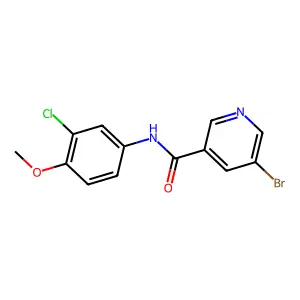 5-bromo-N-(3-chloro-4-methoxyphenyl)pyridine-3-carboxamide structure