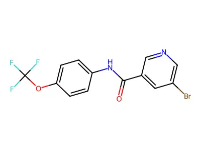 5-bromo-N-(4-(trifluoromethoxy)phenyl)nicotinamide structure