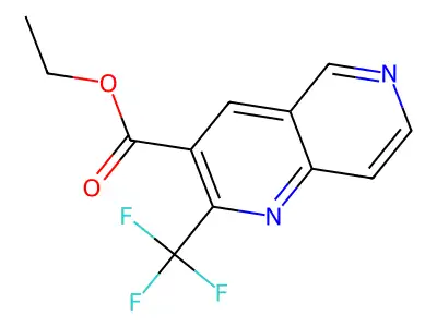 Ethyl 2-(trifluoromethyl)-1,6-naphthyridine-3-carboxylate structure
