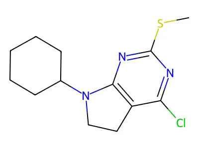 4-Chloro-7-cyclohexyl-6,7-dihydro-2-(methylthio)-(5H)-pyrrolo(2,3-d)pyrimidine structure