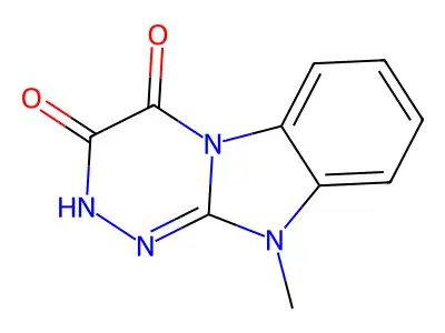 10-methyl-2H-[1,2,4]triazino[4,3-a]benzimidazole-3,4-dione structure