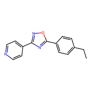 4-[5-(4-Ethylphenyl)-1,2,4-oxadiazol-3-yl]pyridine structure