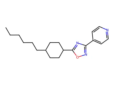 4-[5-(4-Hexylcyclohexyl)-1,2,4-oxadiazol-3-yl]pyridine structure